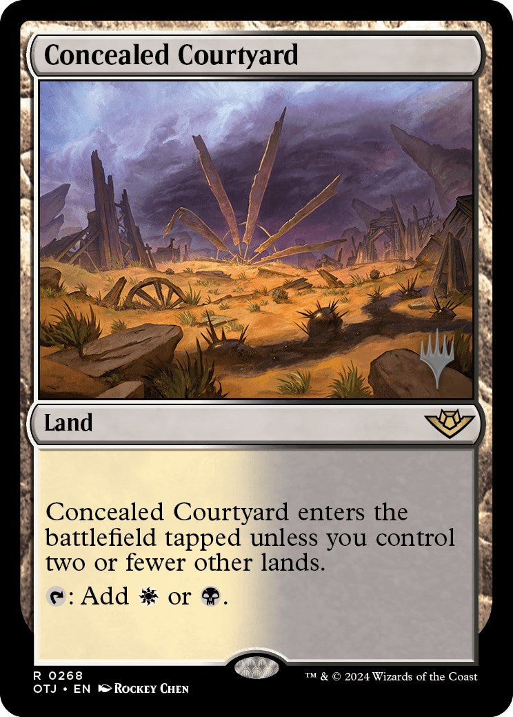 Concealed Courtyard (Promo Pack) [Outlaws of Thunder Junction Promos] | Clutch Gaming