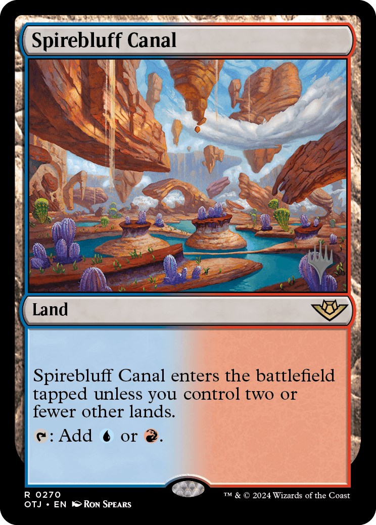 Spirebluff Canal (Promo Pack) [Outlaws of Thunder Junction Promos] | Clutch Gaming