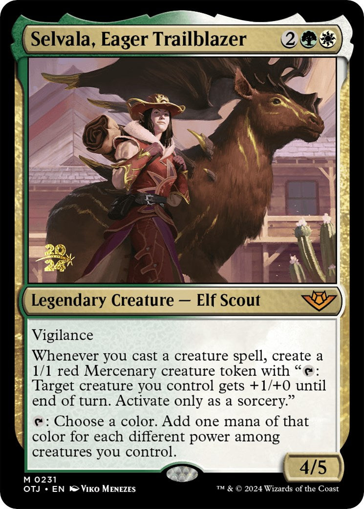 Selvala, Eager Trailblazer [Outlaws of Thunder Junction Prerelease Promos] | Clutch Gaming