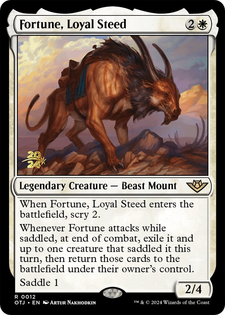 Fortune, Loyal Steed [Outlaws of Thunder Junction Prerelease Promos] | Clutch Gaming