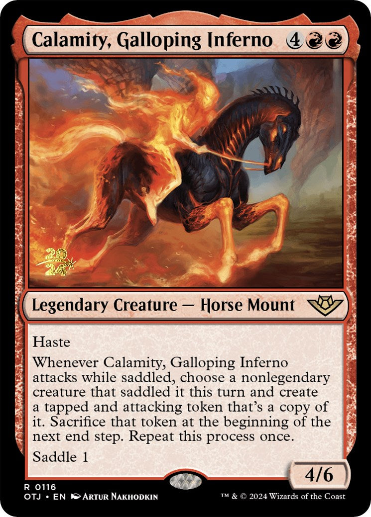 Calamity, Galloping Inferno [Outlaws of Thunder Junction Prerelease Promos] | Clutch Gaming