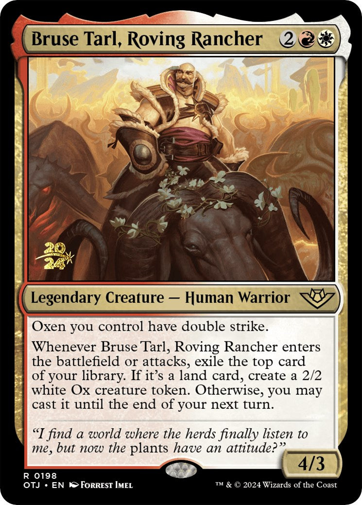 Bruse Tarl, Roving Rancher [Outlaws of Thunder Junction Prerelease Promos] | Clutch Gaming