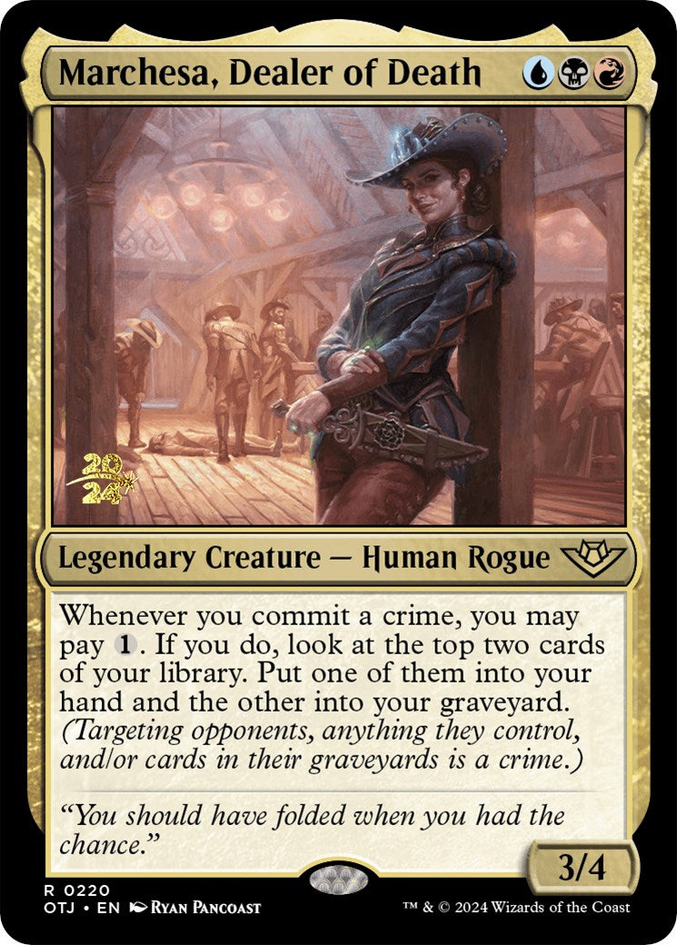 Marchesa, Dealer of Death [Outlaws of Thunder Junction Prerelease Promos] | Clutch Gaming