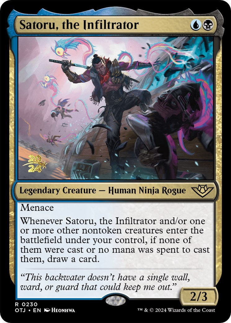 Satoru, the Infiltrator [Outlaws of Thunder Junction Prerelease Promos] | Clutch Gaming