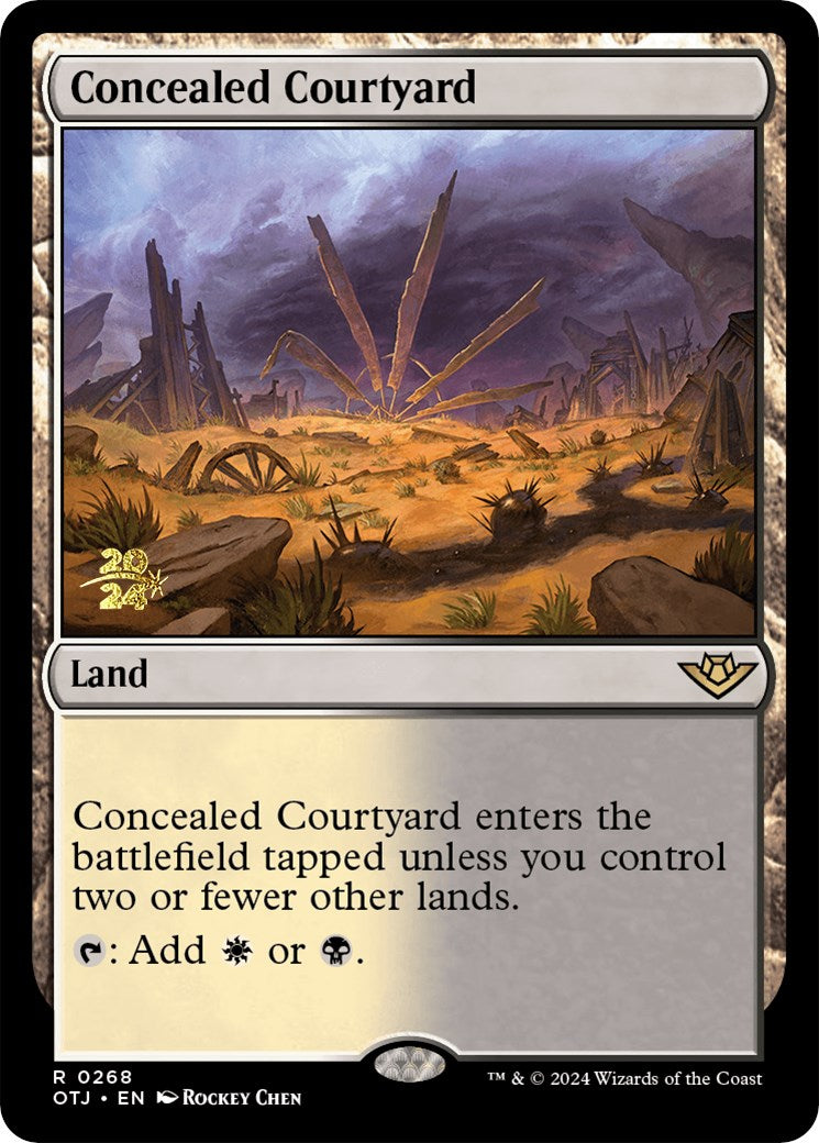 Concealed Courtyard (OTJ) [Outlaws of Thunder Junction Prerelease Promos] | Clutch Gaming