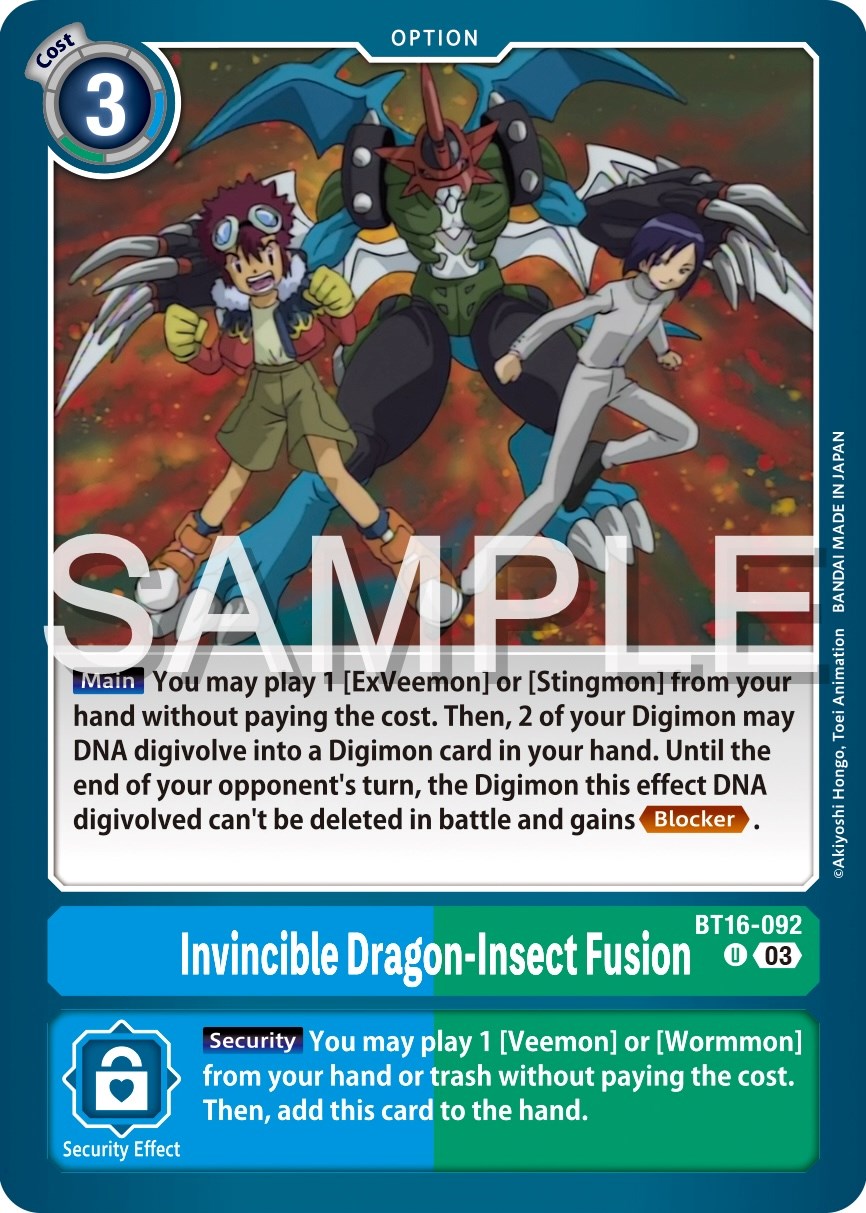 Invincible Dragon-Insect Fusion [BT16-092] [Beginning Observer] | Clutch Gaming