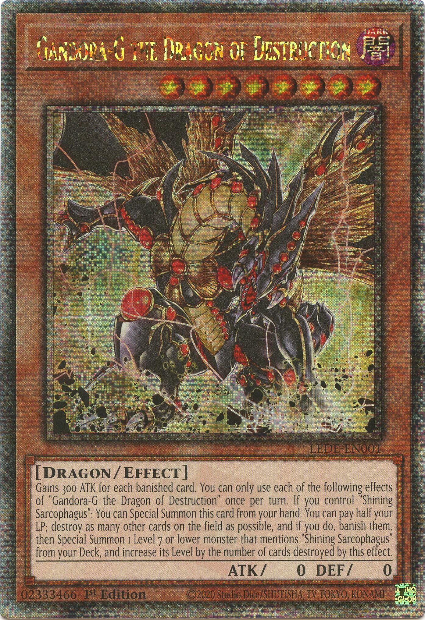 Gandora-G the Dragon of Destruction [LEDE-EN001] Quarter Century Secret Rare | Clutch Gaming