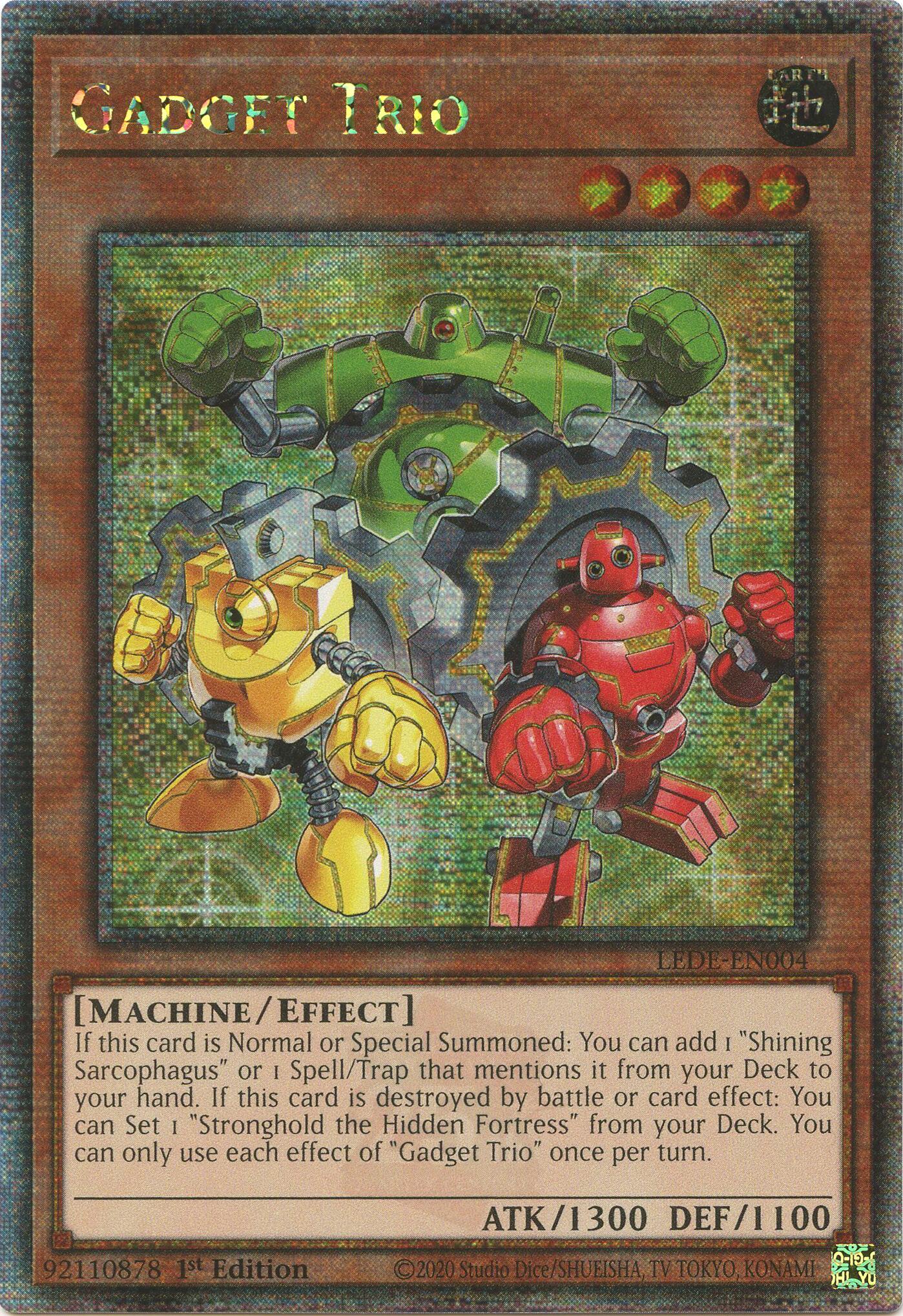 Gadget Trio [LEDE-EN004] Quarter Century Secret Rare | Clutch Gaming