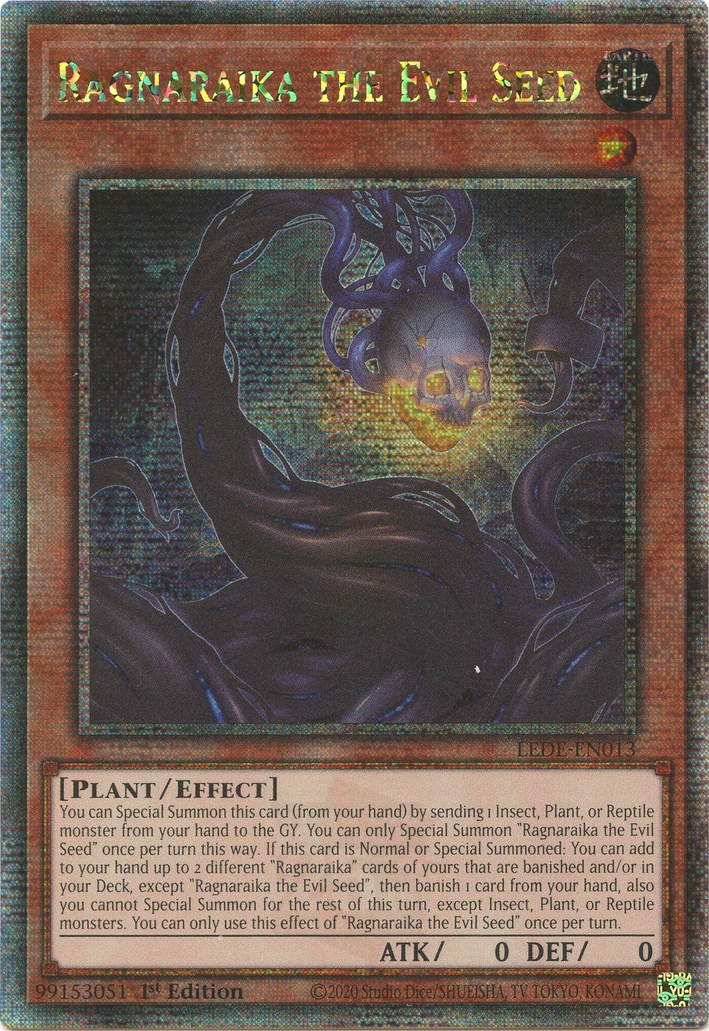 Ragnaraika the Evil Seed [LEDE-EN013] Quarter Century Secret Rare | Clutch Gaming