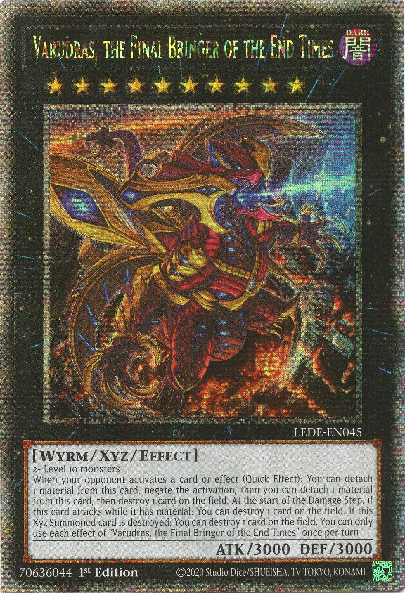 Varudras, the Final Bringer of the End Times (Quarter Century Secret Rare) [LEDE-EN045] Quarter Century Secret Rare | Clutch Gaming