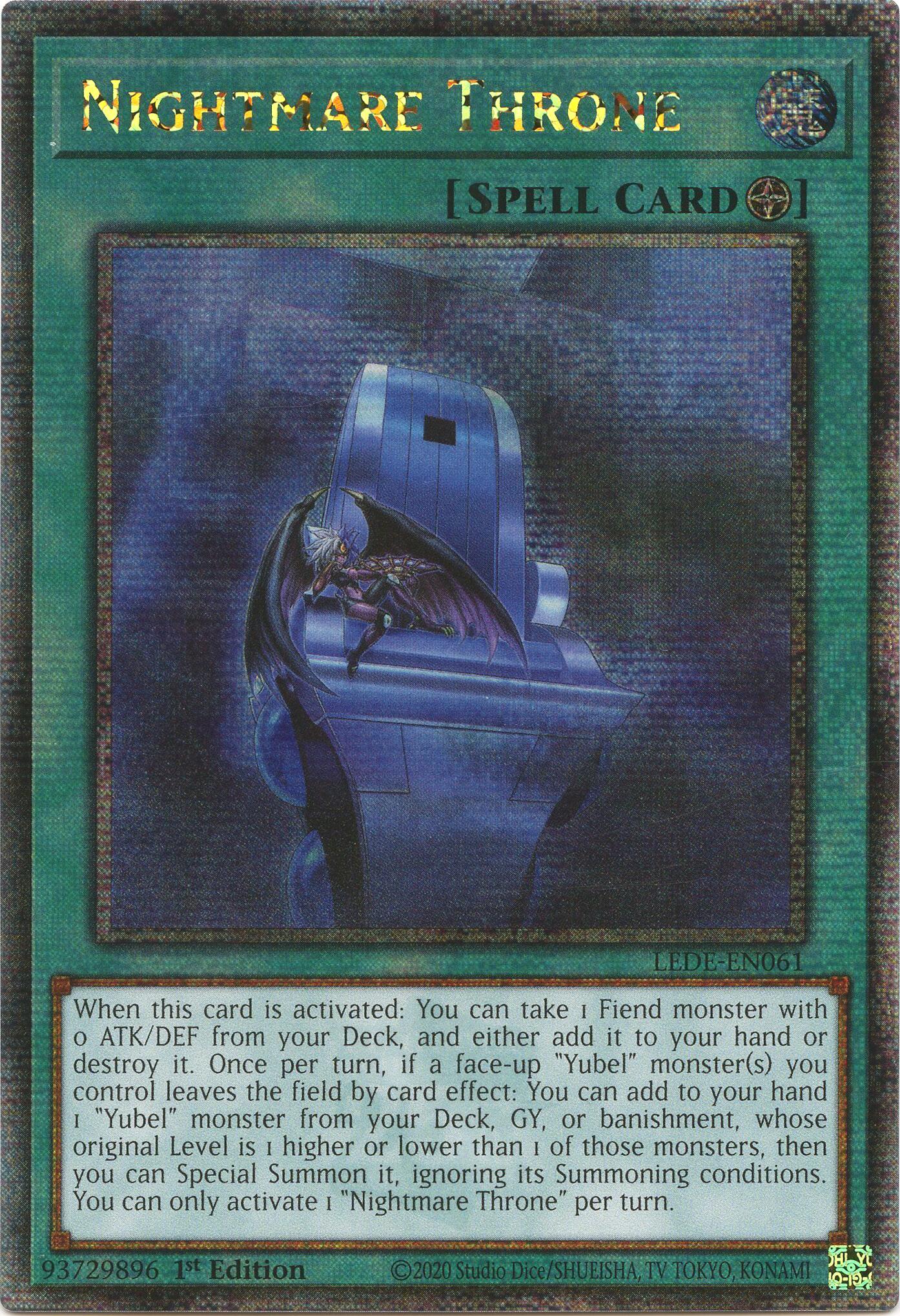 Nightmare Throne (Quarter Century Secret Rare) [LEDE-EN061] Quarter Century Secret Rare | Clutch Gaming