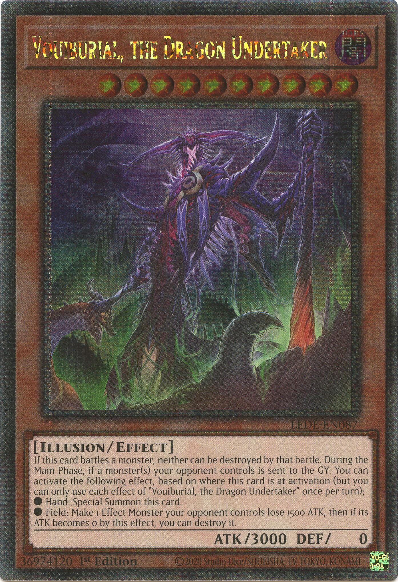 Vouiburial, the Dragon Undertaker (Quarter Century Secret Rare) [LEDE-EN087] Quarter Century Secret Rare | Clutch Gaming