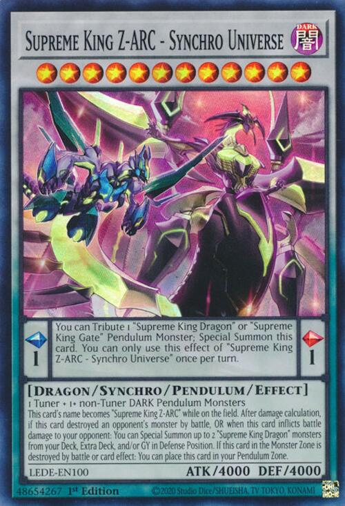 Supreme King Z-ARC - Synchro Universe [LEDE-EN100] Super Rare | Clutch Gaming