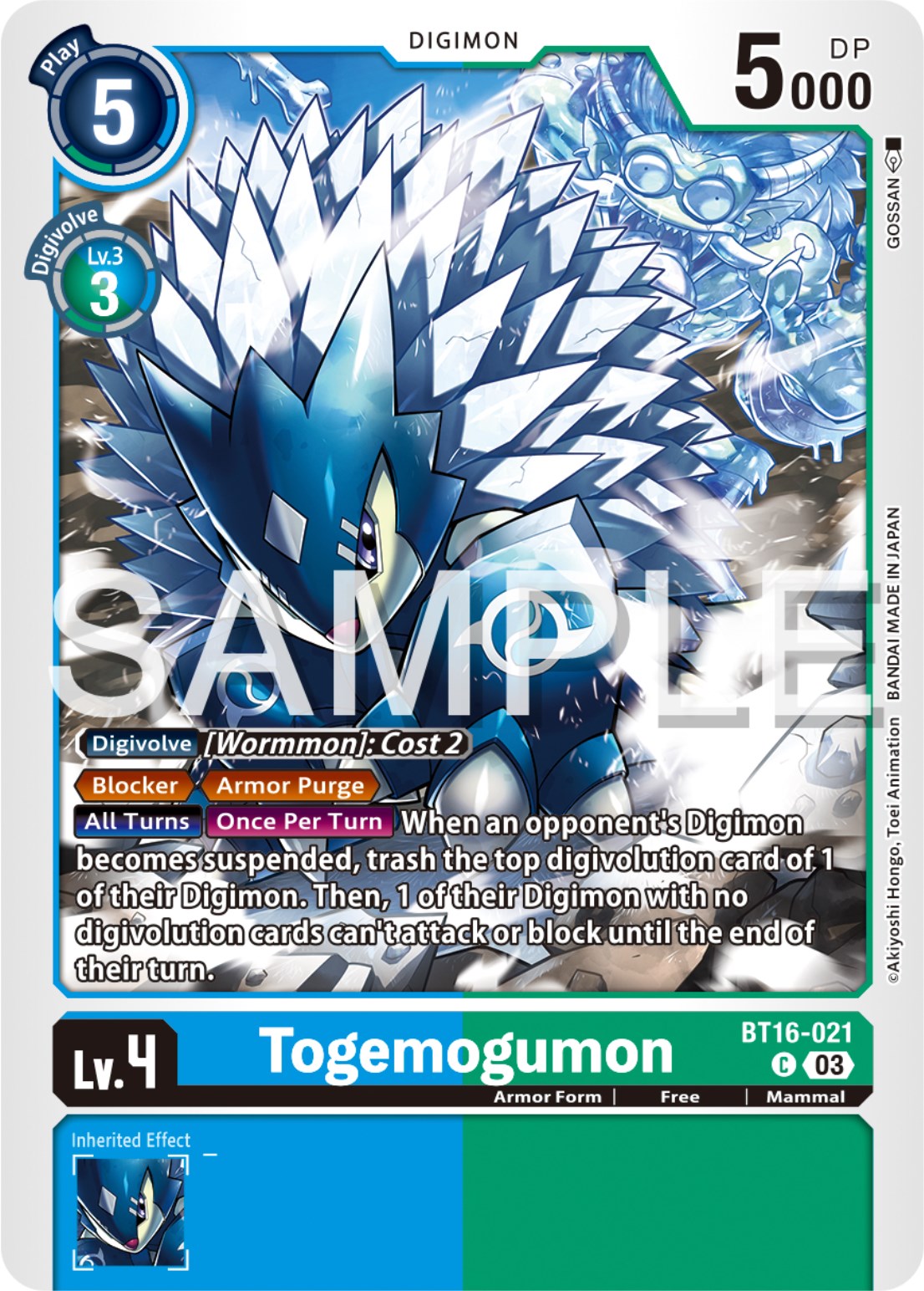 Togemogumon [BT16-021] [Beginning Observer] | Clutch Gaming