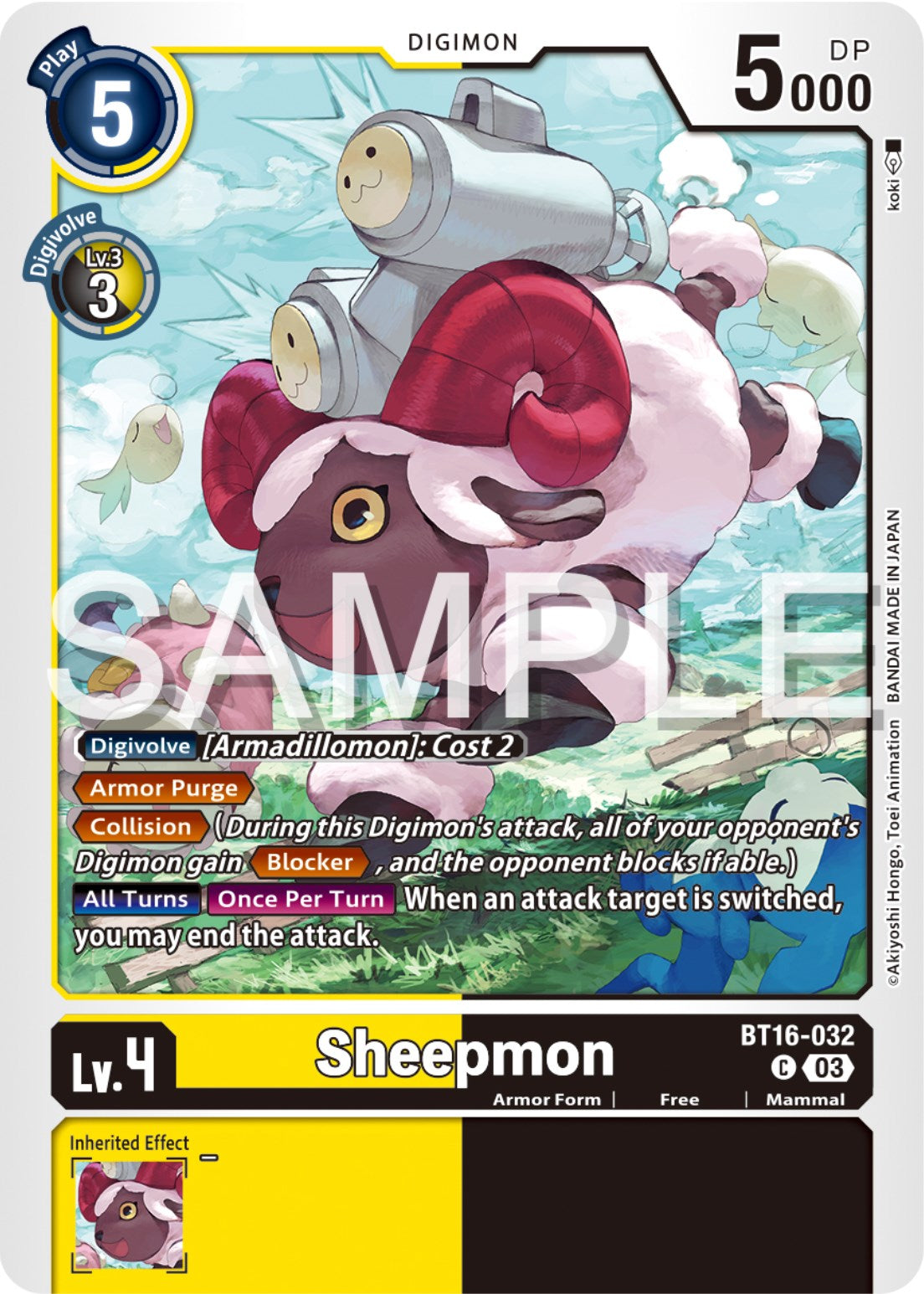 Sheepmon [BT16-032] [Beginning Observer] | Clutch Gaming