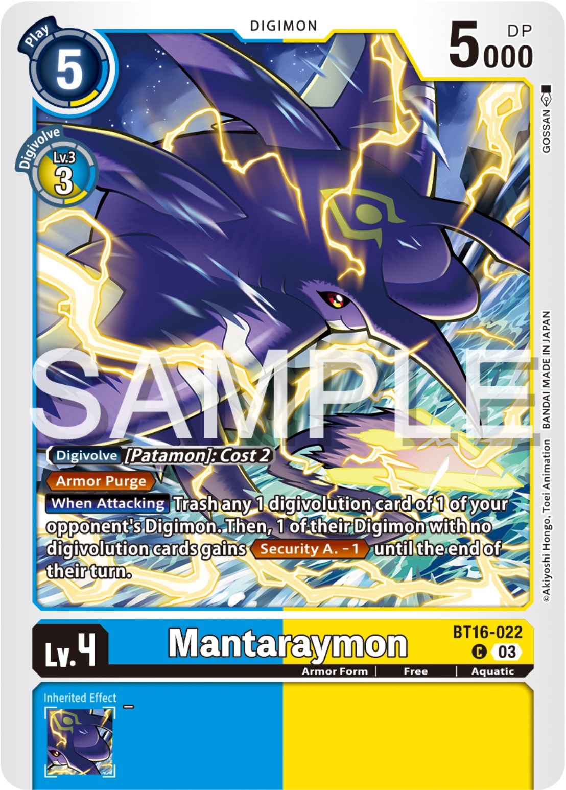 Mantaraymon [BT16-022] [Beginning Observer] | Clutch Gaming