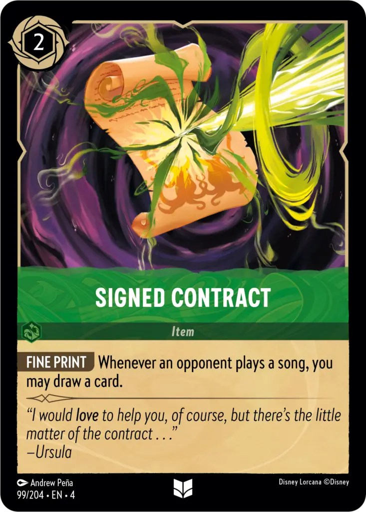 Signed Contract (99/204) [Ursula's Return] | Clutch Gaming