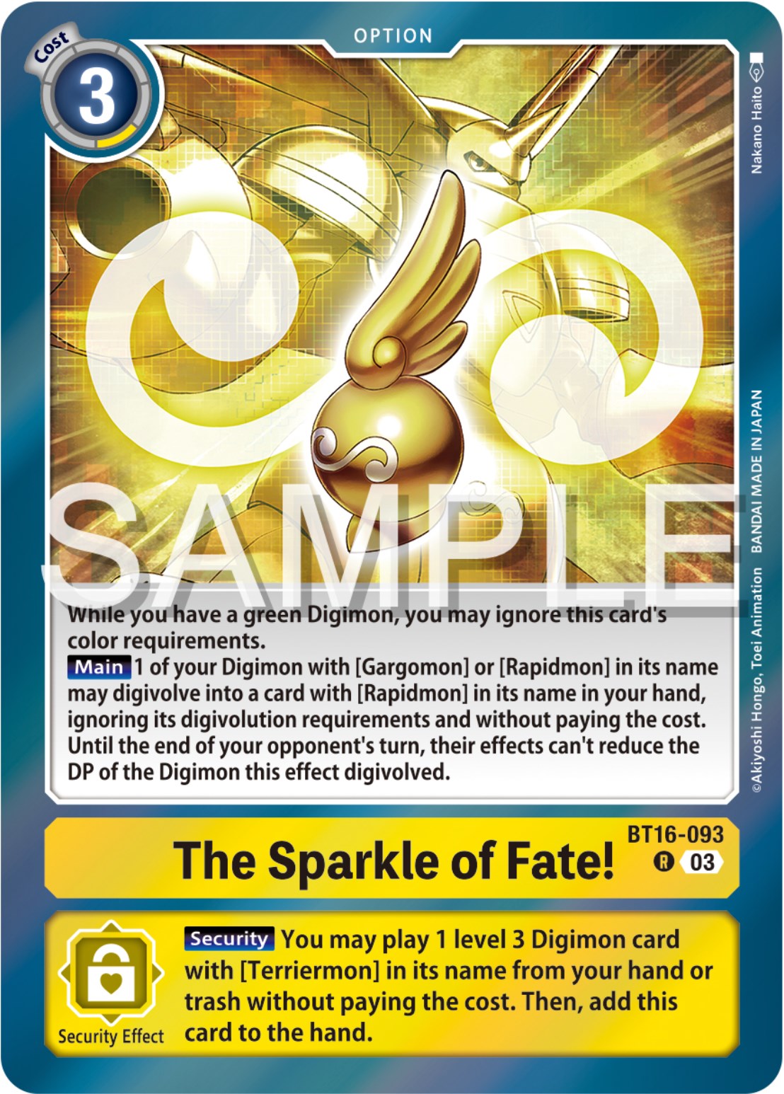 The Sparkle of Fate! [BT16-093] [Beginning Observer] | Clutch Gaming