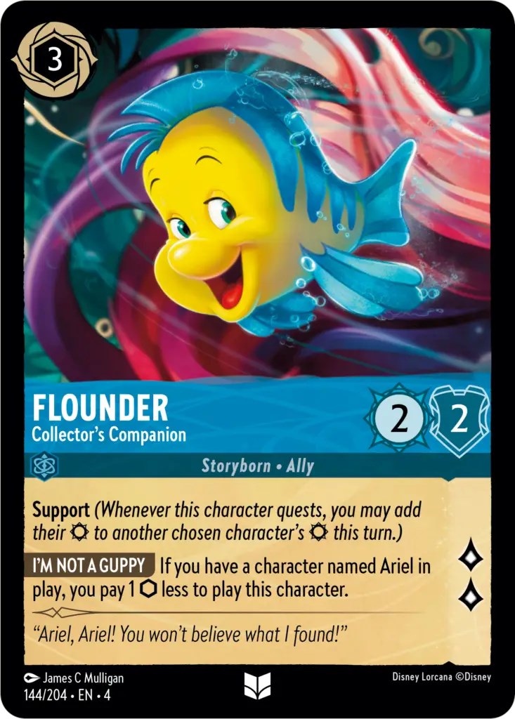Flounder - Collector's Companion (144/204) [Ursula's Return] | Clutch Gaming