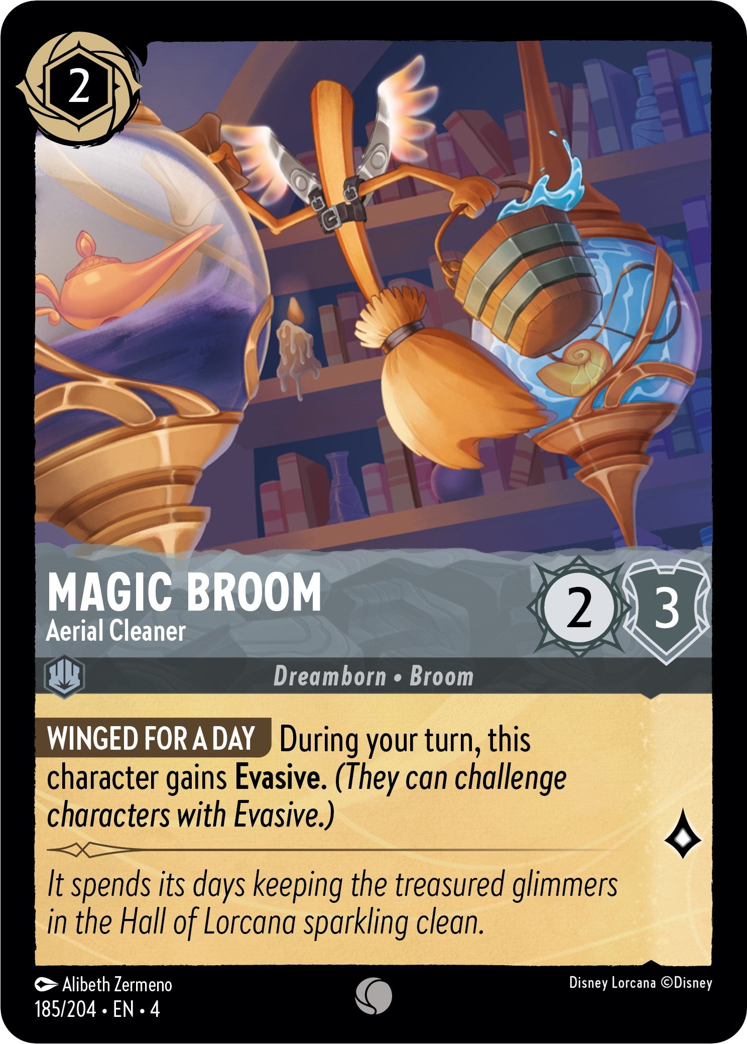 Magic Broom - Aerial Cleaner (185/204) [Ursula's Return] | Clutch Gaming
