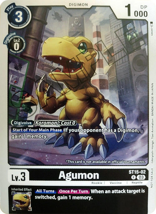 Agumon [ST15-02] (Demo Deck Exclusive) [Starter Deck: Dragon of Courage] | Clutch Gaming