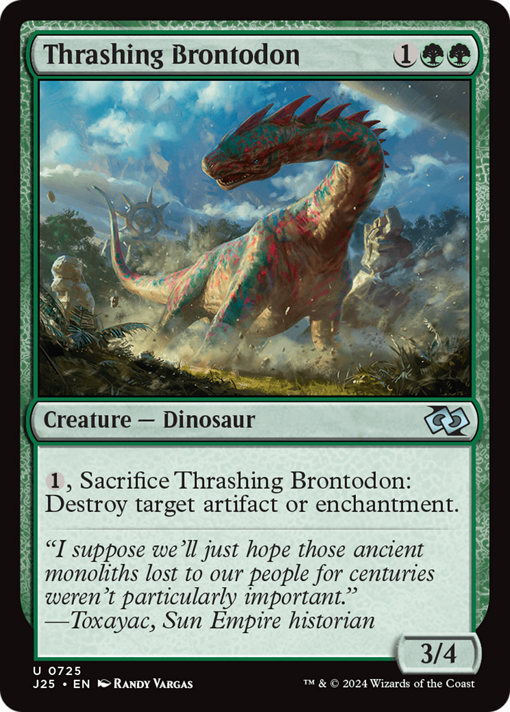 Thrashing Brontodon [Foundations Jumpstart] | Clutch Gaming