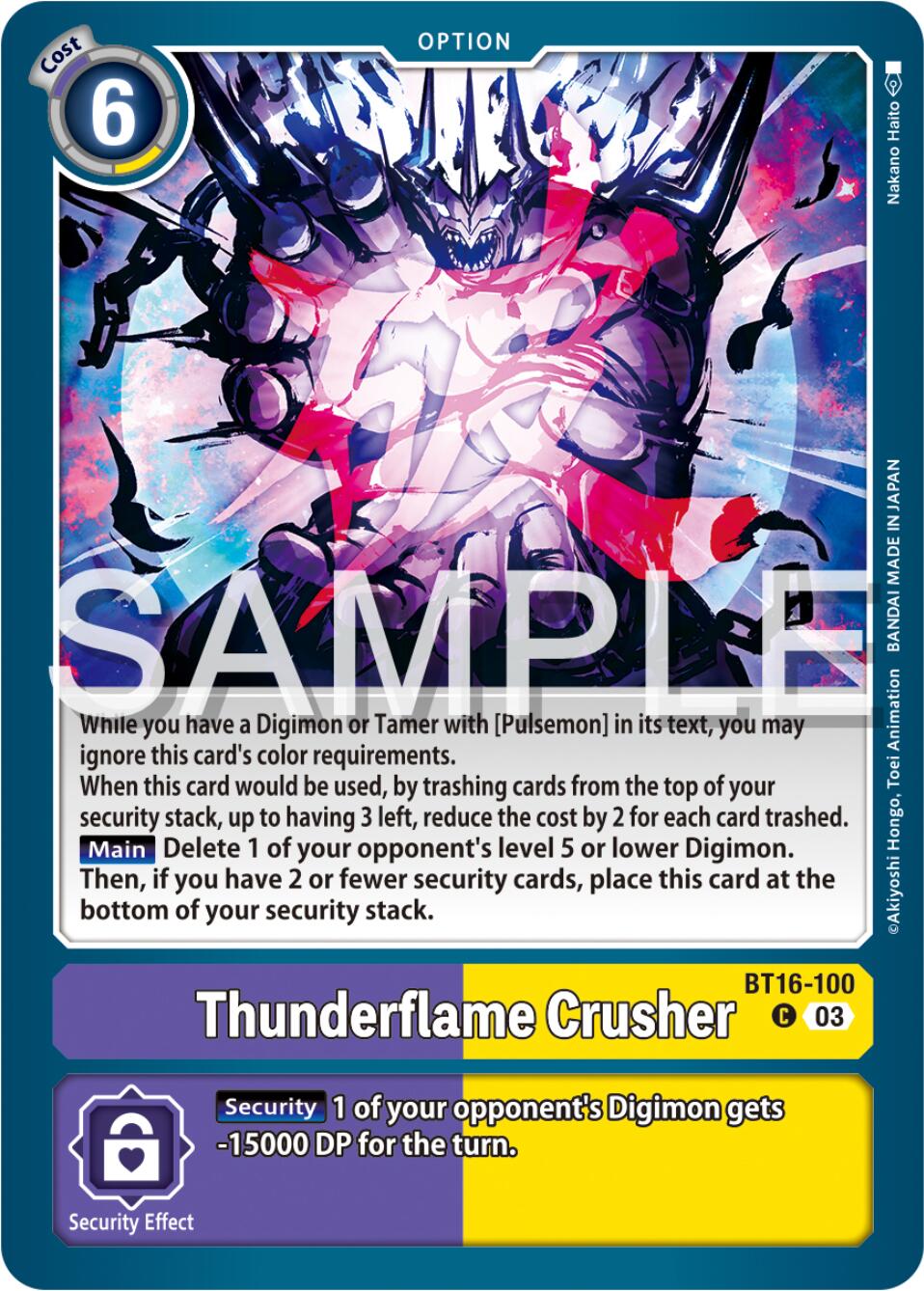 Thunderflame Crusher [BT16-100] [Beginning Observer] | Clutch Gaming