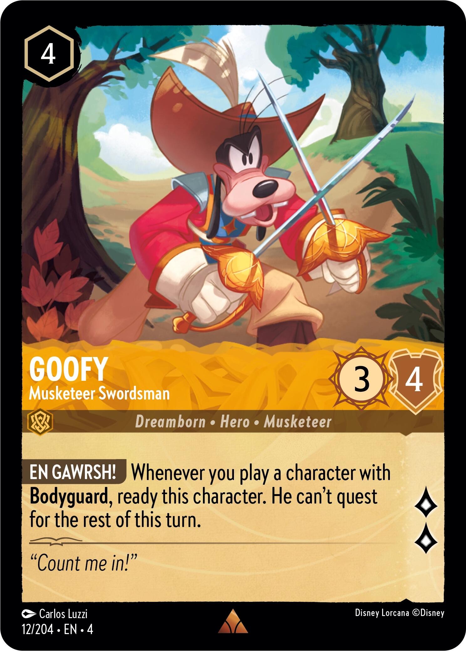 Goofy - Musketeer Swordsman (12/204) [Ursula's Return] | Clutch Gaming
