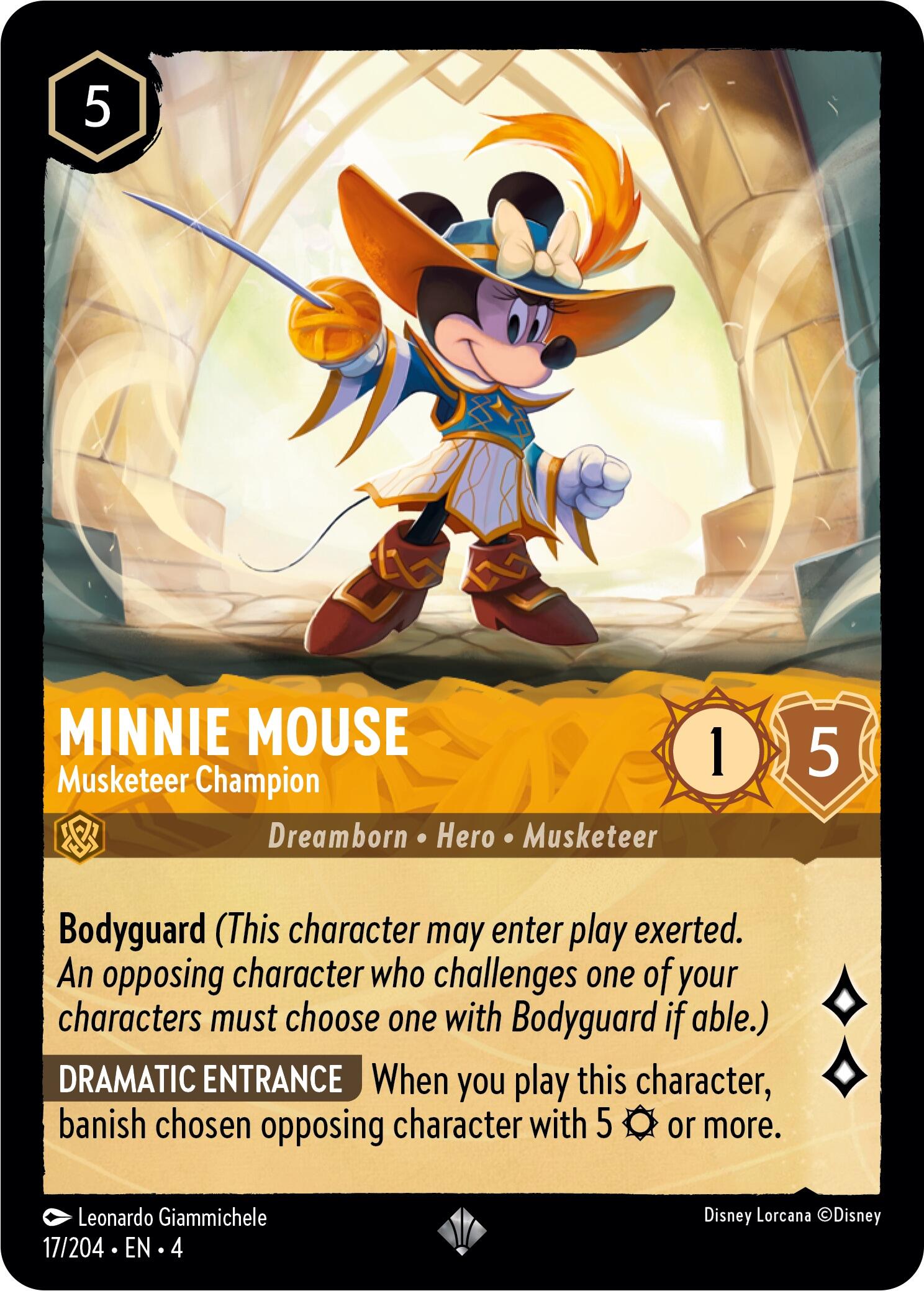 Minnie Mouse - Musketeer Champion (17/204) [Ursula's Return] | Clutch Gaming
