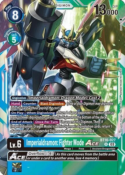 Imperialdramon: Fighter Mode Ace [BT16-027] [Beginning Observer] | Clutch Gaming