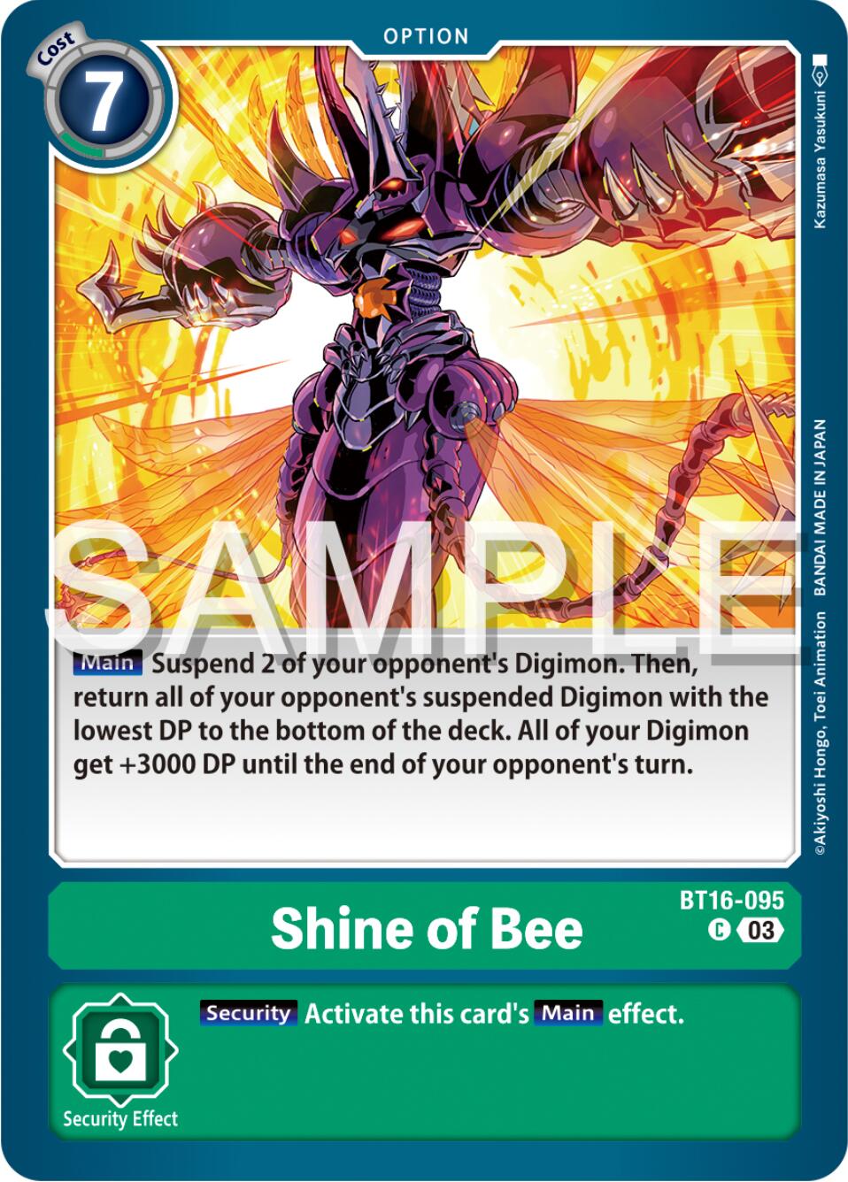Shine of Bee [BT16-095] [Beginning Observer] | Clutch Gaming