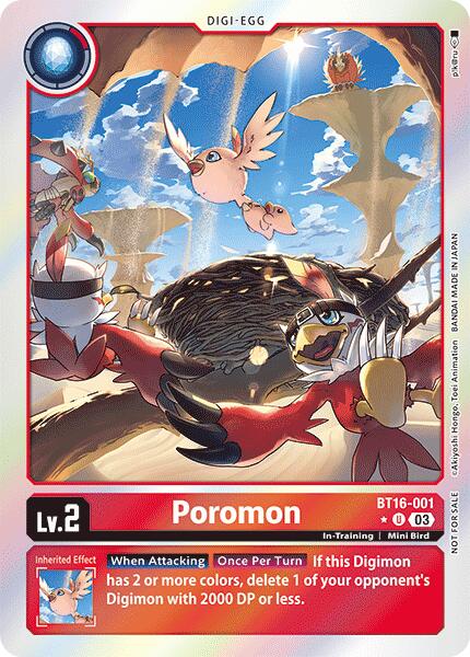 Poromon [BT16-001] (Box Promotion Pack: Beginning Observer) [Beginning Observer Promos] | Clutch Gaming