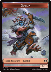 Goblin // Warrior Double-Sided Token [Tarkir: Dragonstorm Tokens] | Clutch Gaming