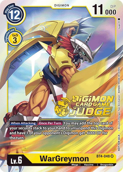 WarGreymon [BT4-048] (Judge Pack 1) [Great Legend Promos] | Clutch Gaming