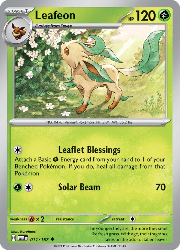 Leafeon (011/167) [Scarlet & Violet: Twilight Masquerade] | Clutch Gaming