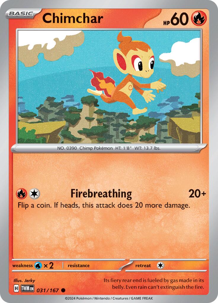 Chimchar (031/167) [Scarlet & Violet: Twilight Masquerade] | Clutch Gaming