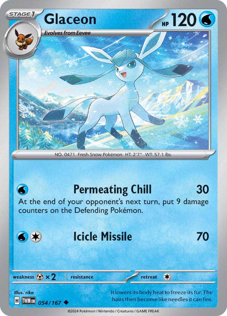 Glaceon (054/167) [Scarlet & Violet: Twilight Masquerade] | Clutch Gaming