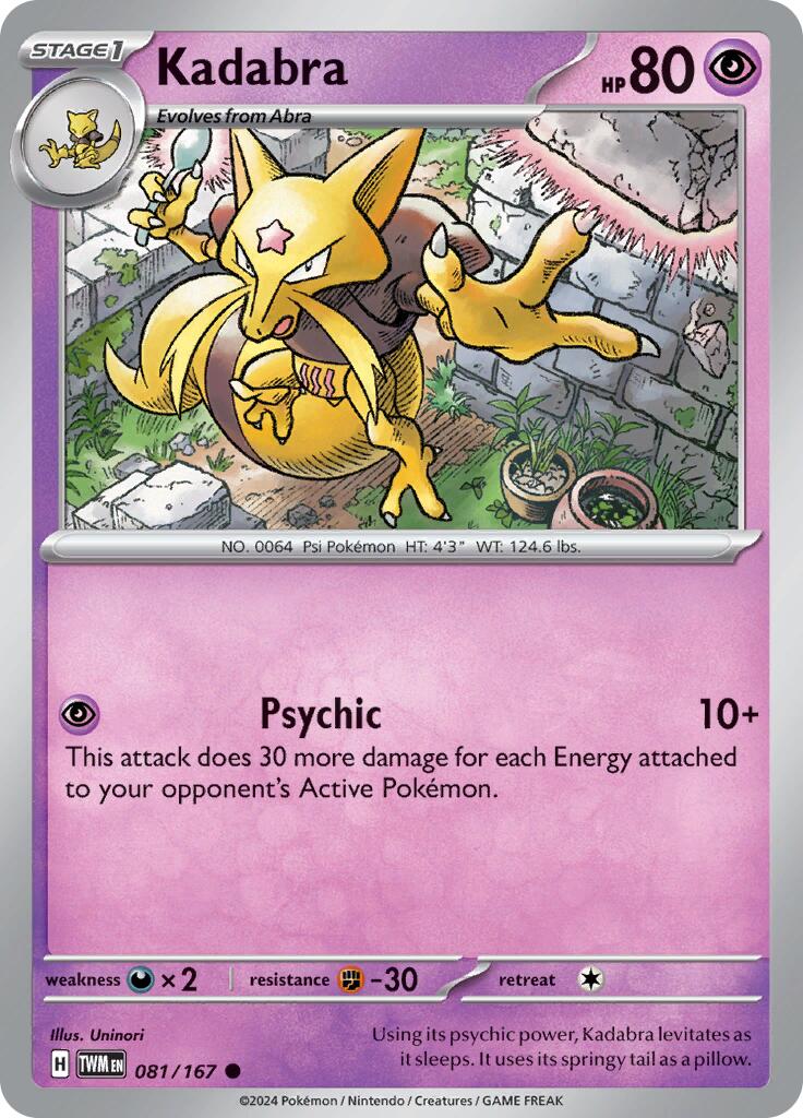 Kadabra (081/167) [Scarlet & Violet: Twilight Masquerade] | Clutch Gaming