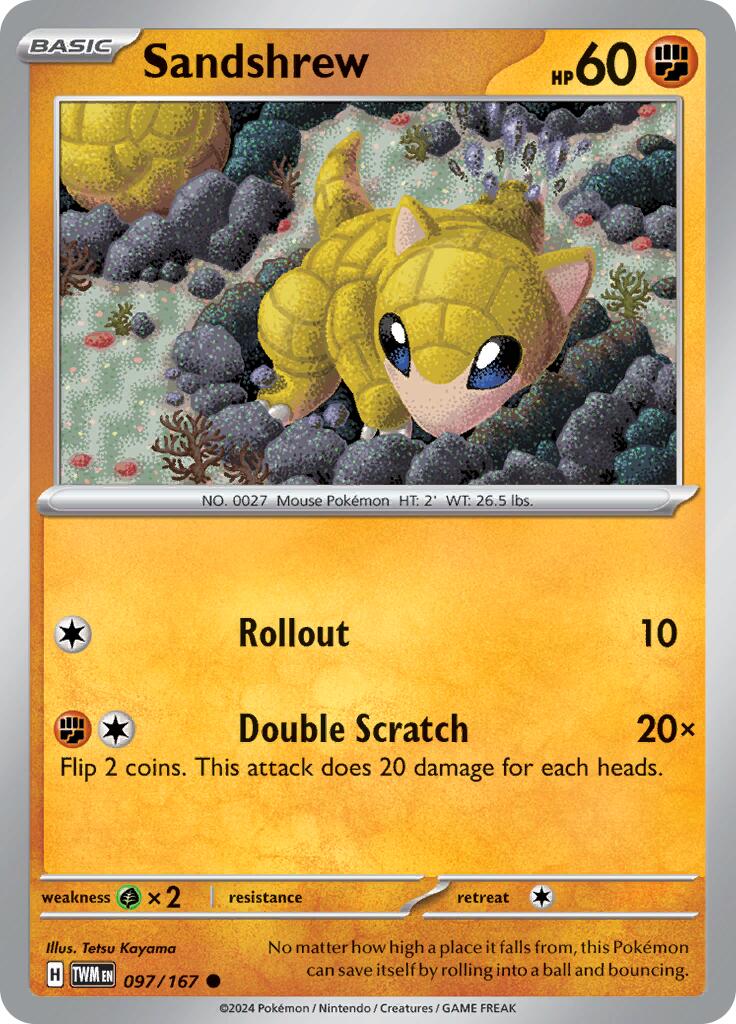Sandshrew (097/167) [Scarlet & Violet: Twilight Masquerade] | Clutch Gaming