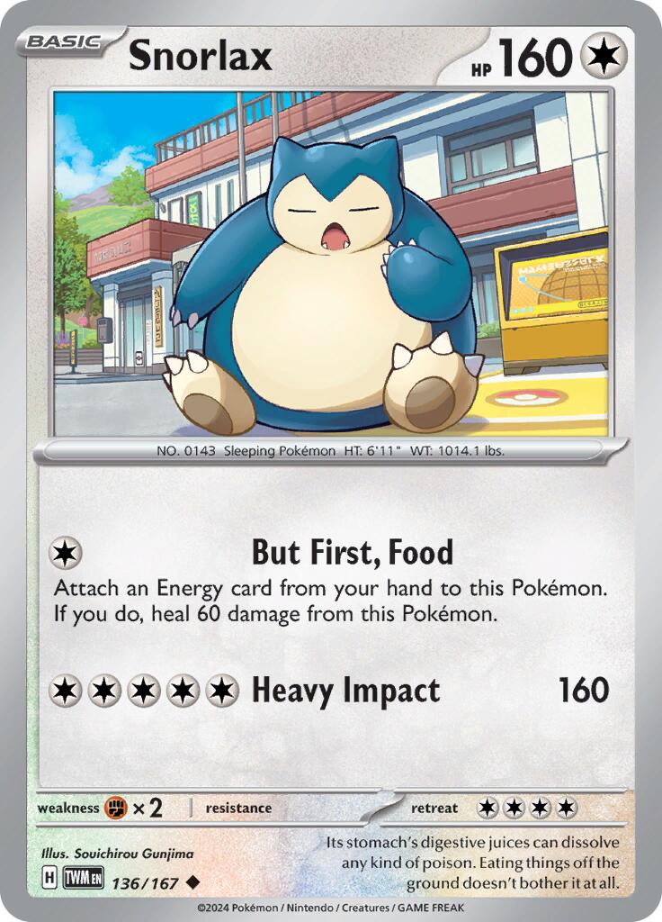 Snorlax (136/167) [Scarlet & Violet: Twilight Masquerade] | Clutch Gaming