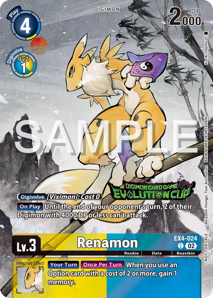 Renamon [EX4-024] (2024 Evolution Cup) [Alternative Being Booster Promos] | Clutch Gaming