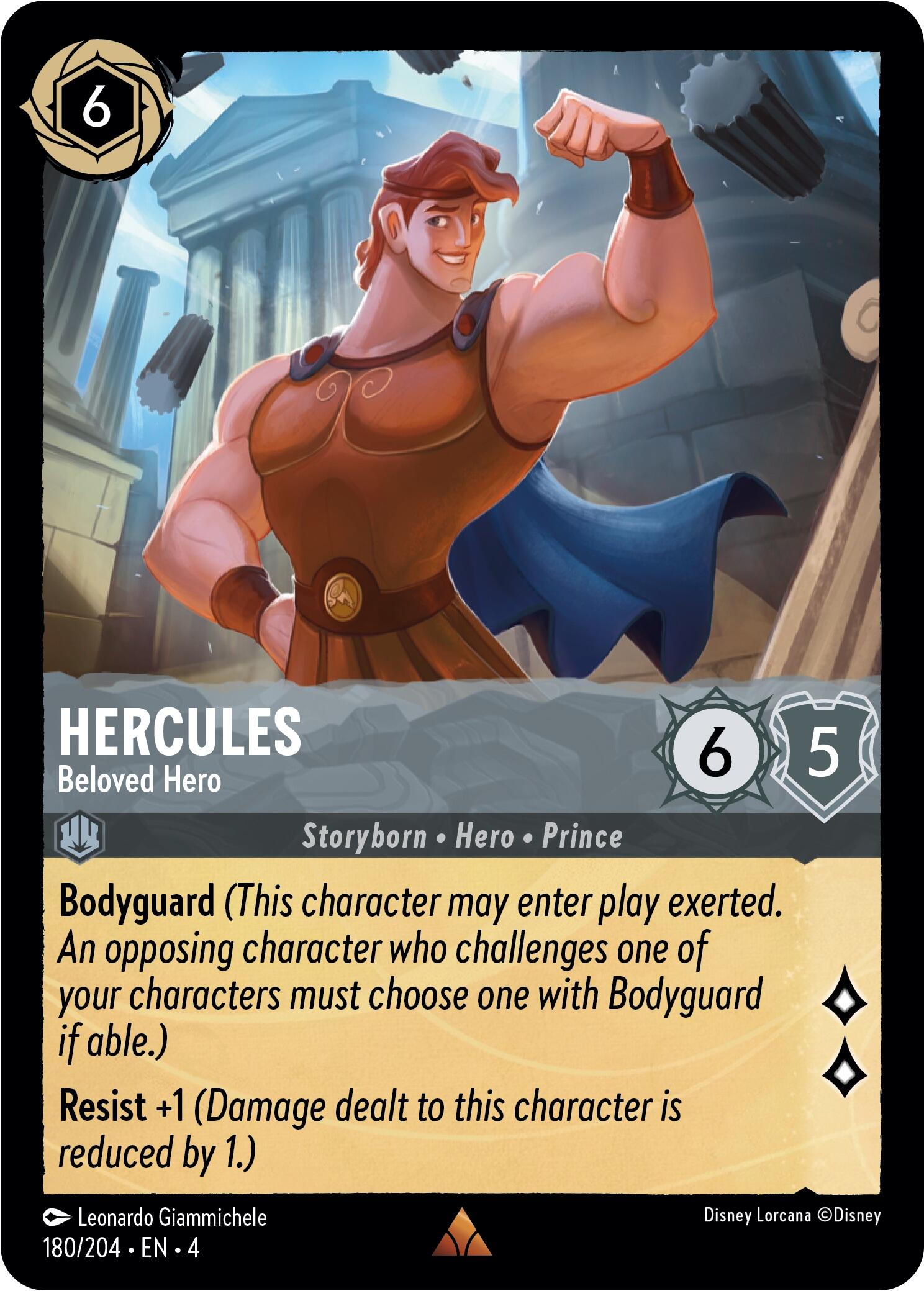 Hercules - Beloved Hero (180/204) [Ursula's Return] | Clutch Gaming
