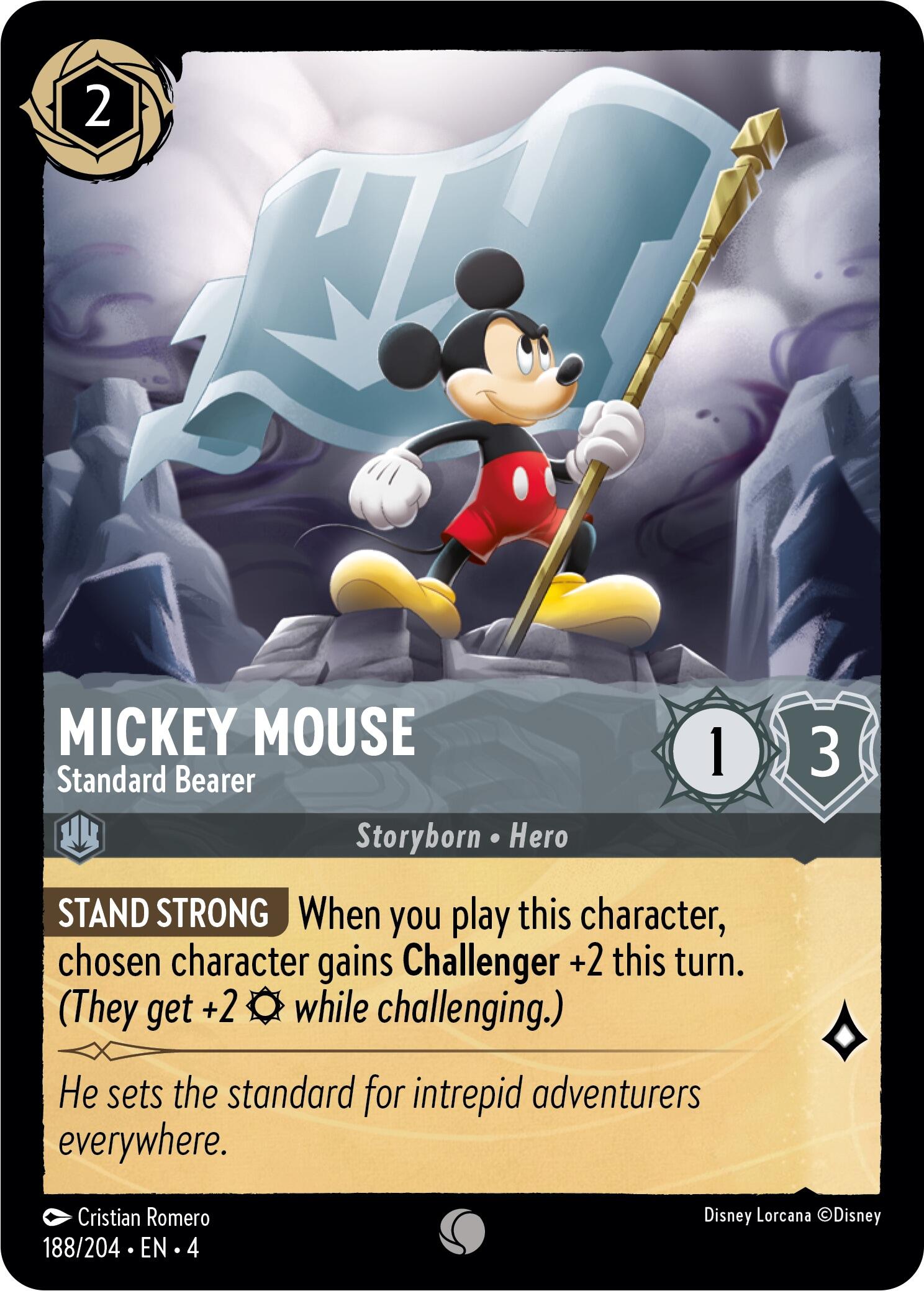 Mickey Mouse - Standard Bearer (188/204) [Ursula's Return] | Clutch Gaming