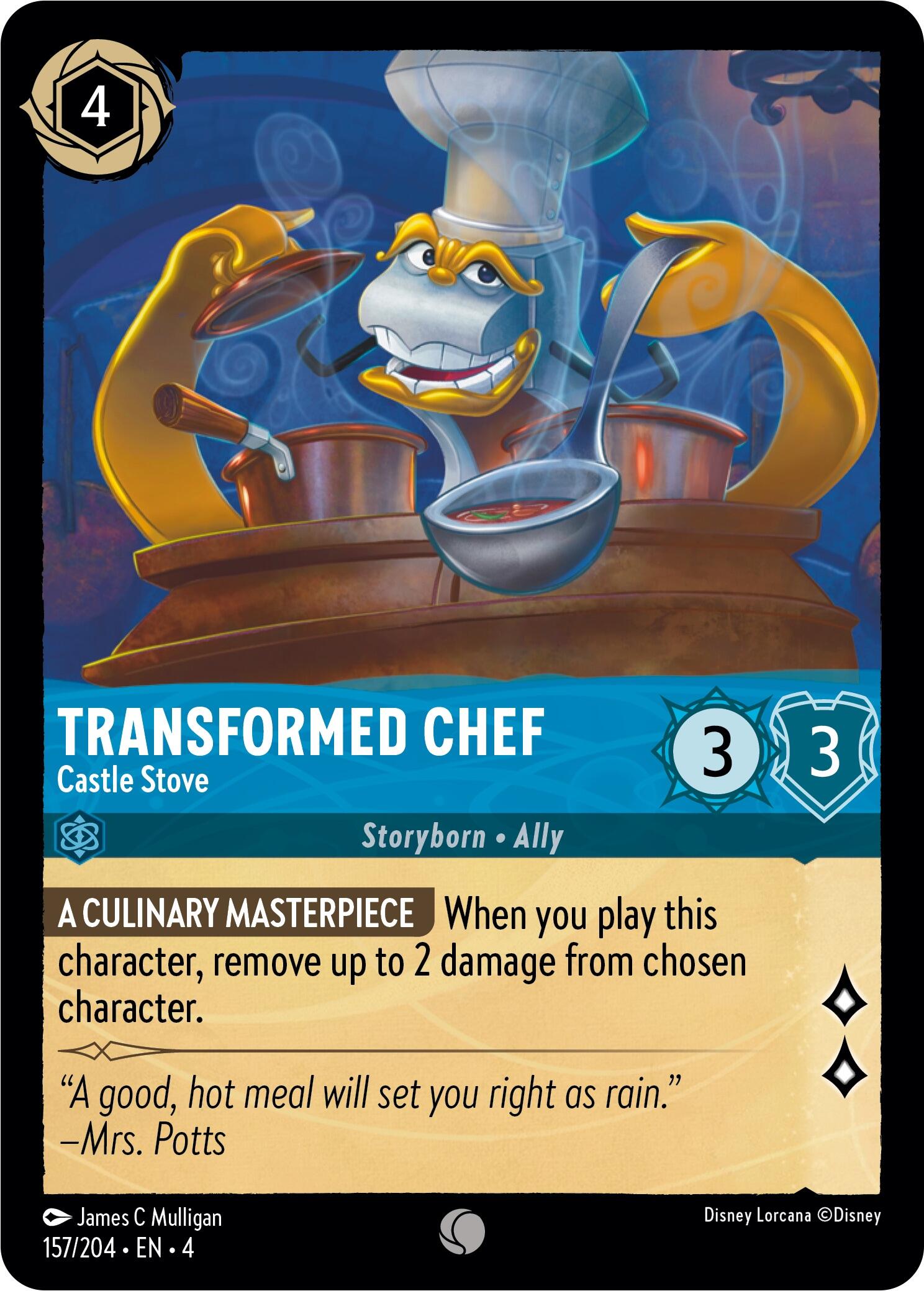 Transformed Chef - Castle Stove (157/204) [Ursula's Return] | Clutch Gaming