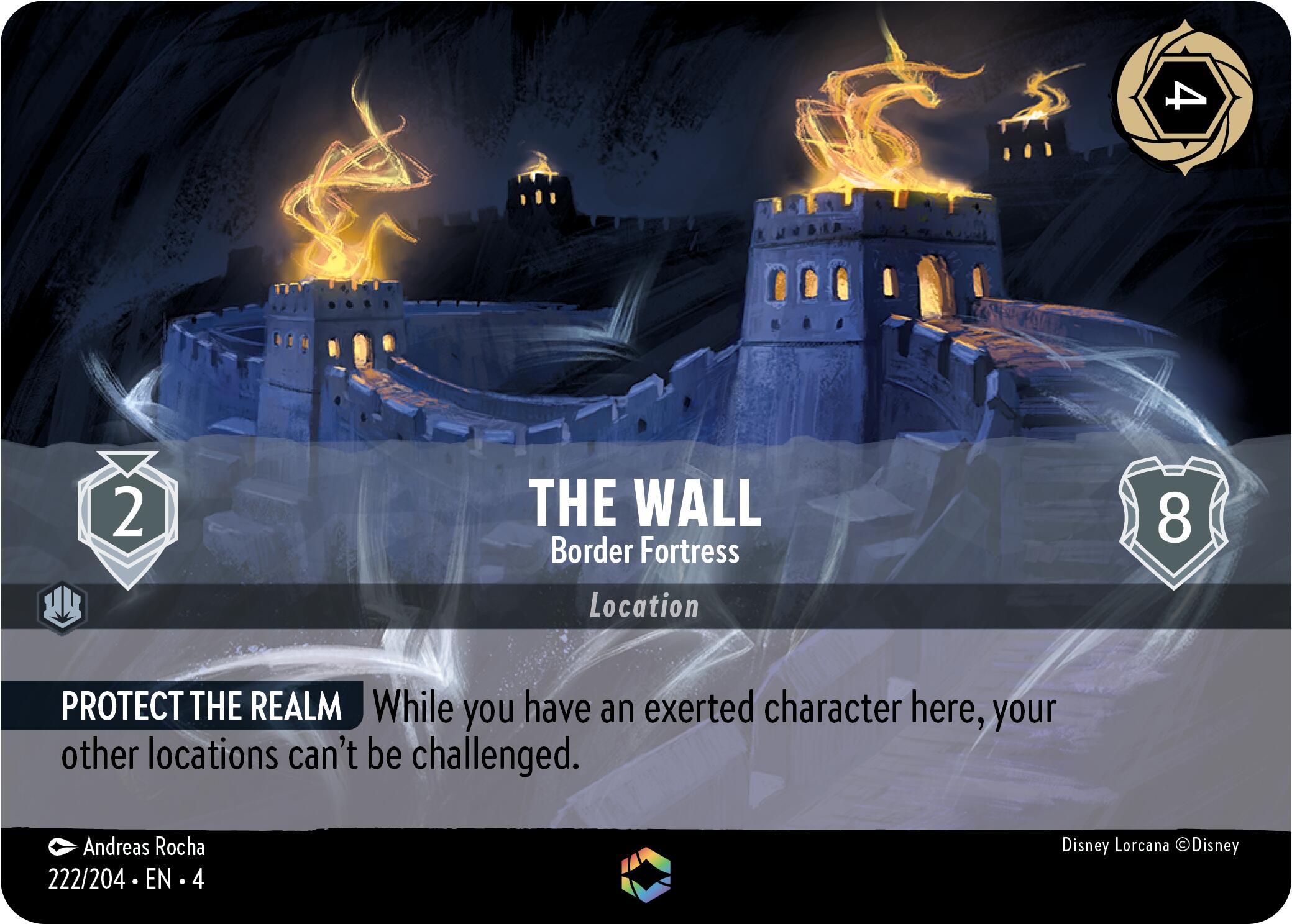 The Wall - Border Fortress (Enchanted) (222/204) [Ursula's Return] | Clutch Gaming