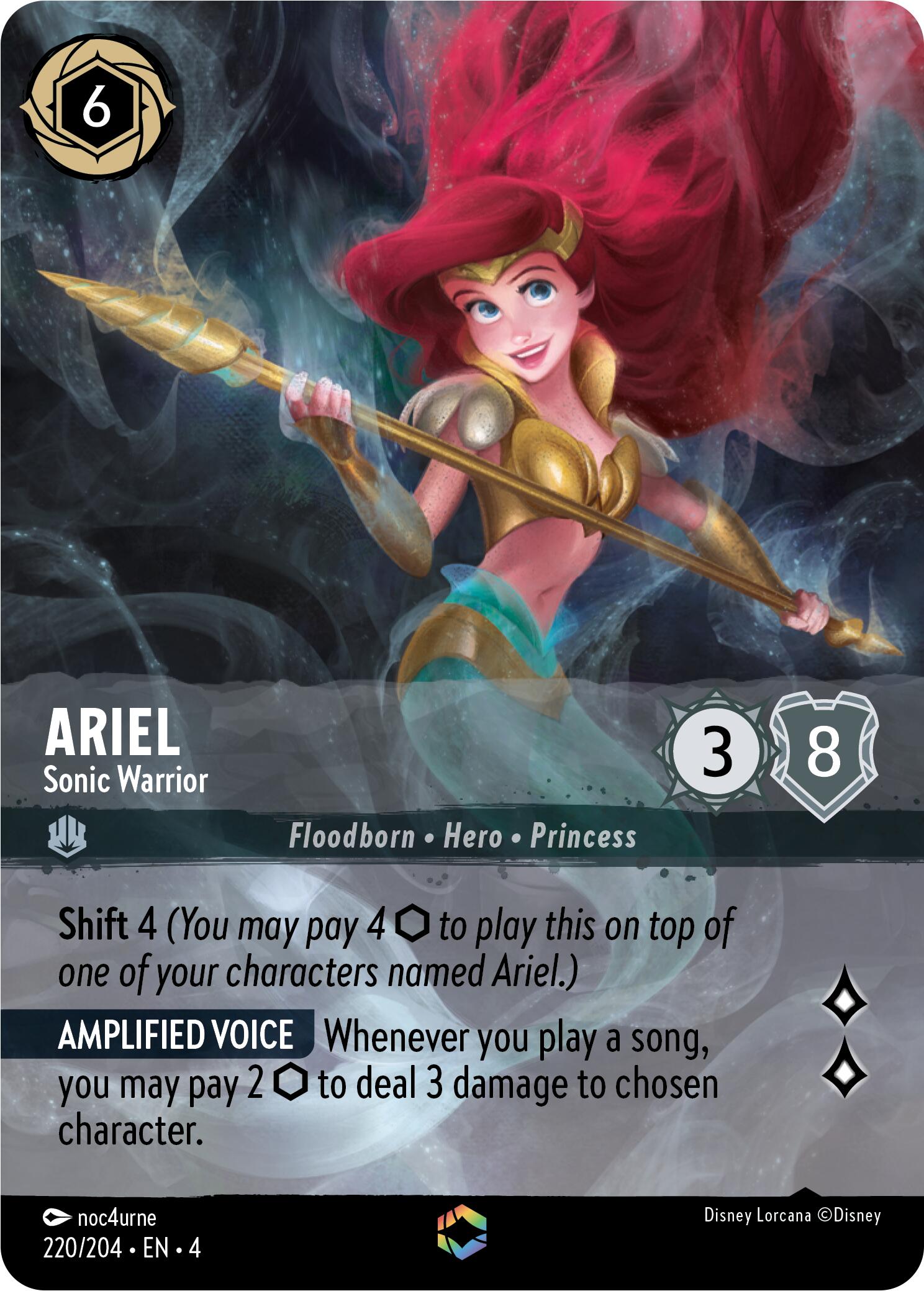 Ariel - Sonic Warrior (Enchanted) (220/204) [Ursula's Return] | Clutch Gaming