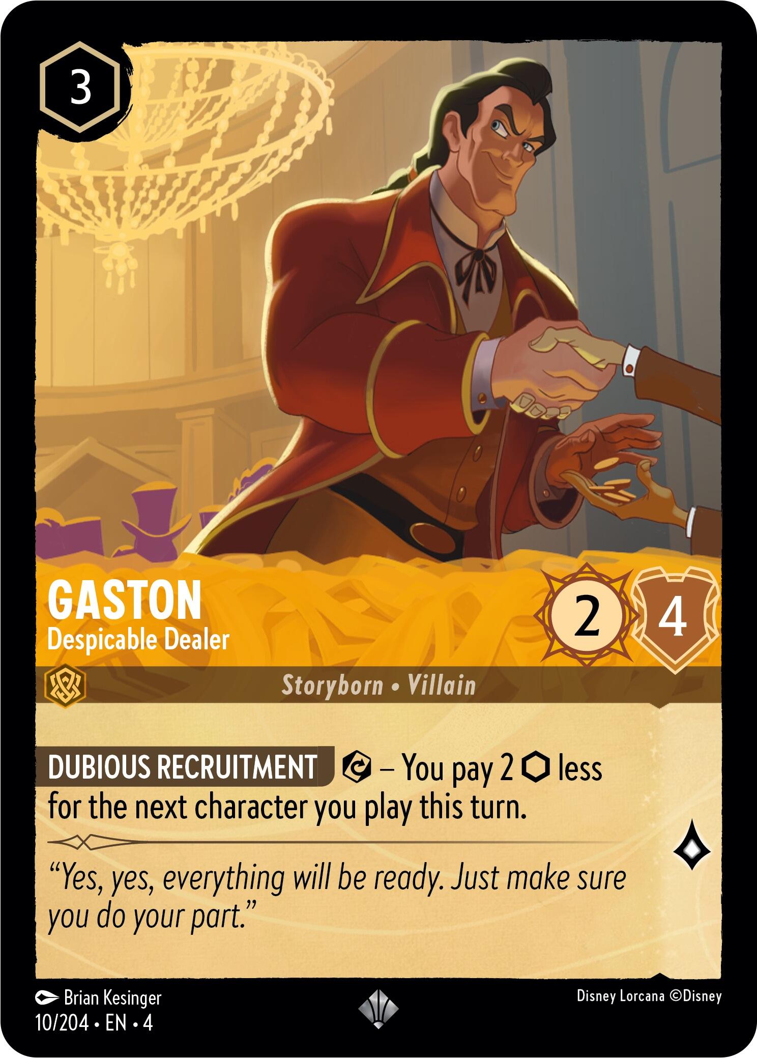 Gaston - Despicable Dealer (10/204) [Ursula's Return] | Clutch Gaming