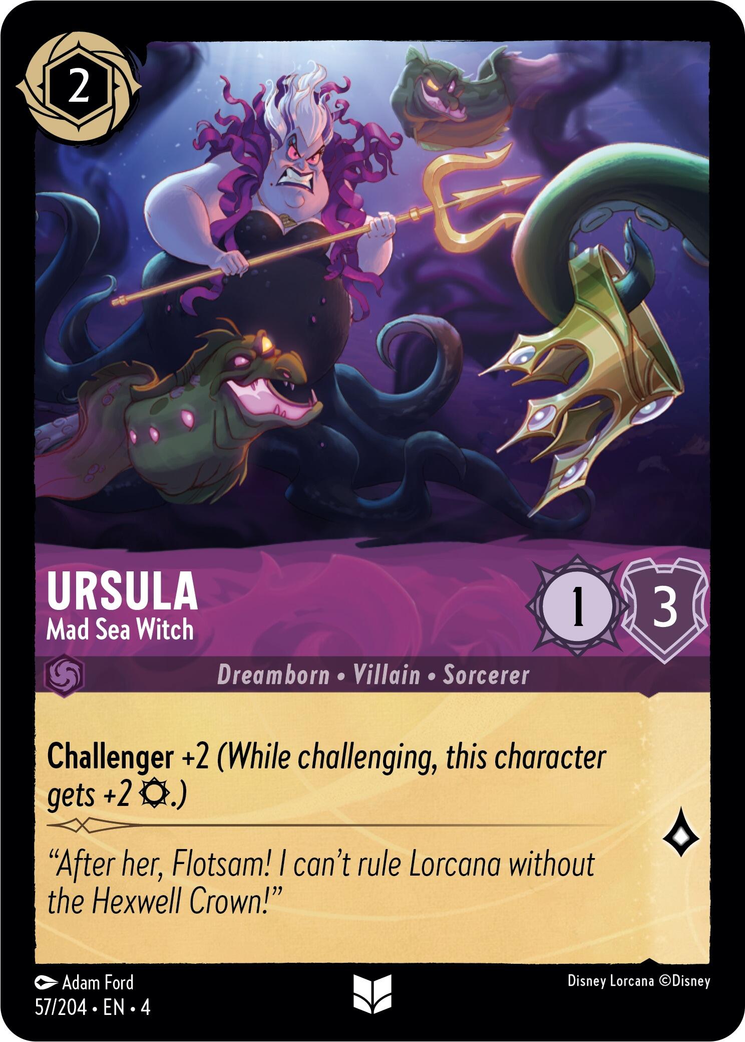 Ursula - Mad Sea Witch (57/204) [Ursula's Return] | Clutch Gaming