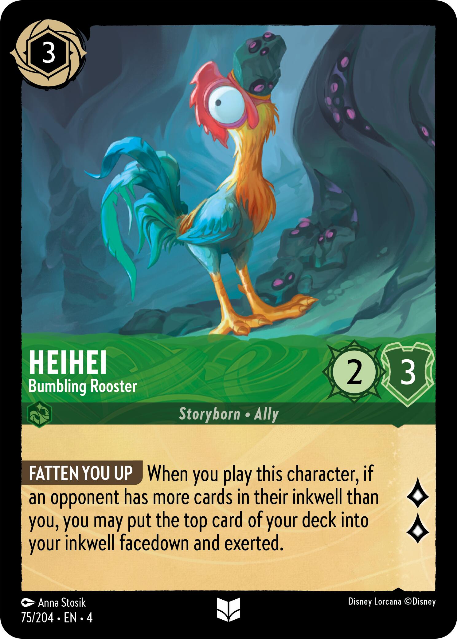 Heihei - Bumbling Rooster (75/204) [Ursula's Return] | Clutch Gaming