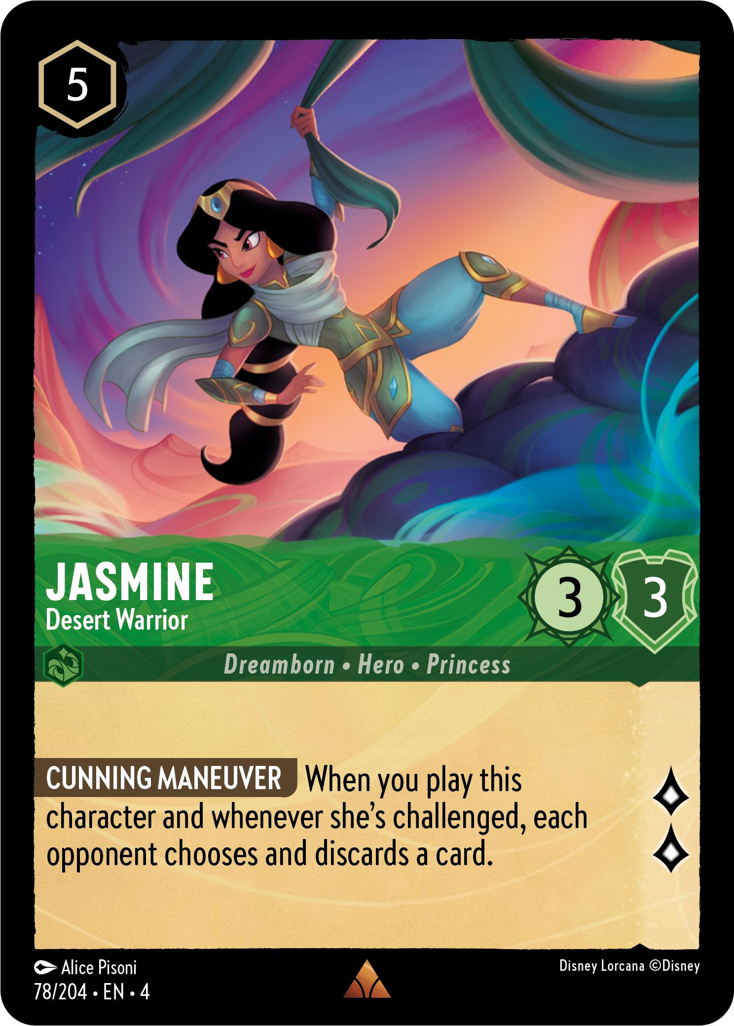 Jasmine - Desert Warrior (78/204) [Ursula's Return] | Clutch Gaming